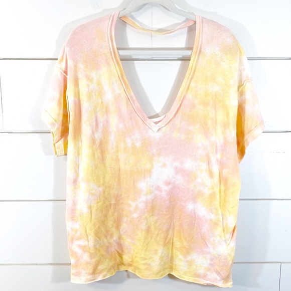 NWT Free People All Mine Orange Tie Dye SS T-Shirt - Picture 5 of 10